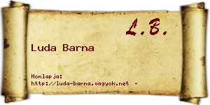 Luda Barna névjegykártya
